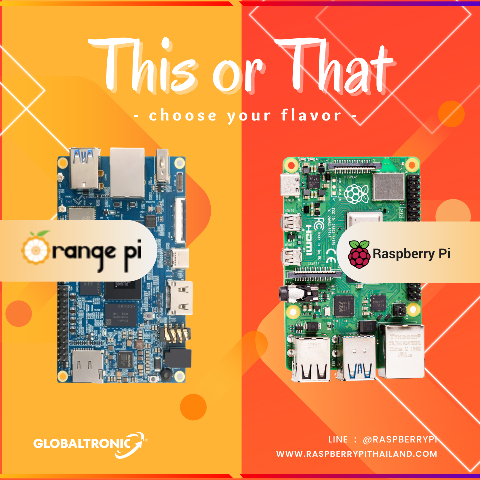 ORANGE PI  กับ Raspberry pi